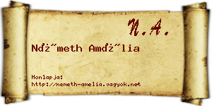 Németh Amélia névjegykártya